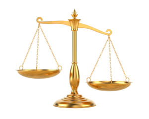 Scale on white background. Isolated 3D illustration