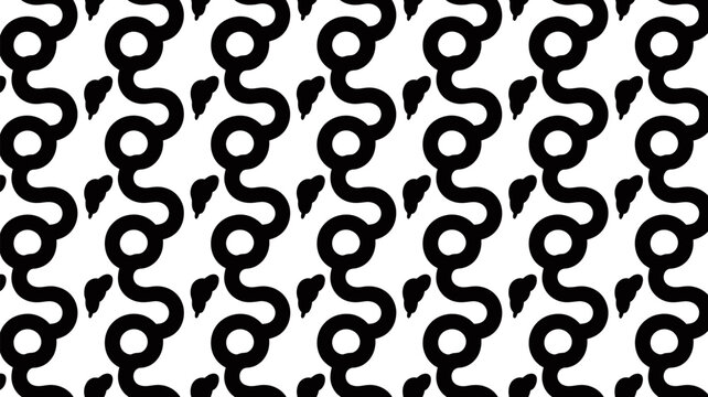 Seamless retro pattern vector design black and white abstract vintage style background wallpaper textile art deco editable stock vector illustration