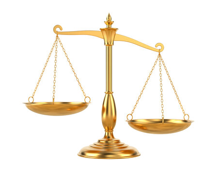 Scale on white background. Isolated 3D illustration