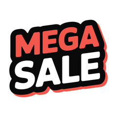 Mega sale announcement graphic design