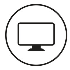 computer icon vector, tv screen icon