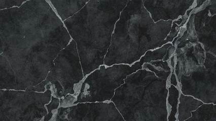 Elegant Black Marble Texture with Intricate Veining for Design Projects