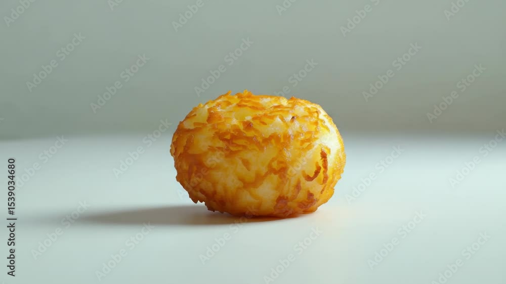 Poster a close-up shot of a piece of food on a table, great for use in editorial or commercial contexts