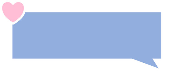 Obraz premium Cute Speech bubble with heart decoration