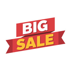 Big sale banner red and yellow design