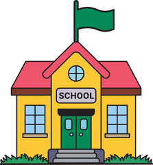 High school  icon with a simple and modern design , vector illustration.