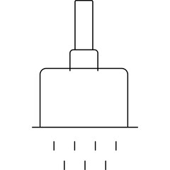 Shower single icon vector illustration