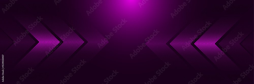 Poster geometric arrow shape gradient directional line with glowing circular effect-abstract creative moder