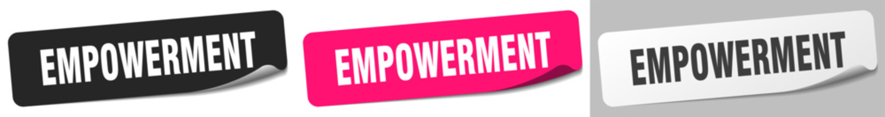 empowerment sticker. empowerment sticker set on white background