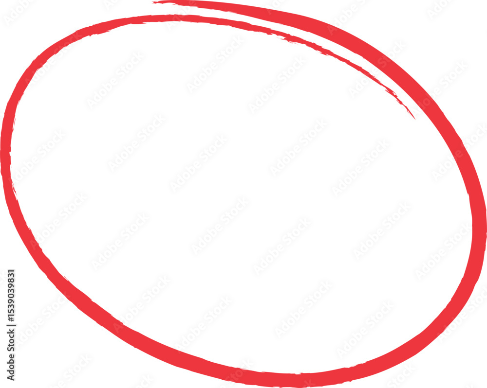 Aufkleber abstract red hand drawn circle highlighter vector illustration.