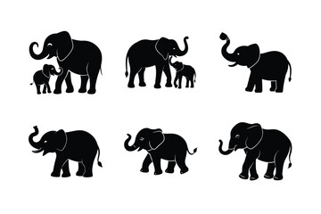Elephant silhouette design bundle