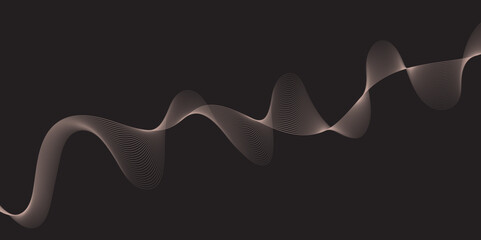 Modern multicolor gradient flowing wave lines. Parallel lines of vibrant color. Stylized line art background. curving and wavy gradient lines against a black background.	