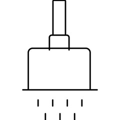 Shower single icon vector illustration