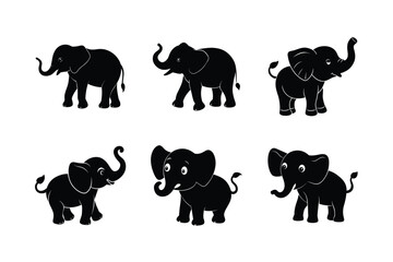 Elephant silhouette design bundle