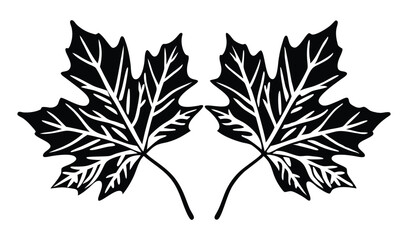 vector leaf silhouette