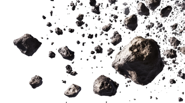 Asteroid Field A 3D Render of Space Rocks and Debris in the Cosmos