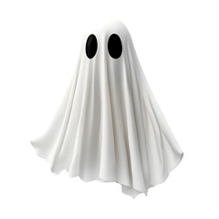 Friendly Cartoon Ghost, 3D Rendered Halloween Spirit