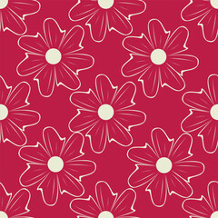 Fototapeta premium Abstract seamless floral pattern. Spring Trendy flowers print, Plant background, design for fabric, cloth design, covers, wallpapers, print, scrapbooking.