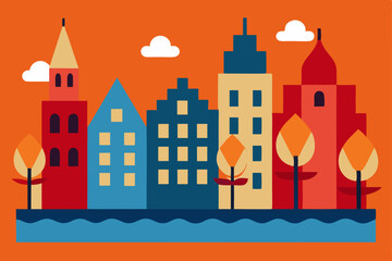 vector illustration of a castle