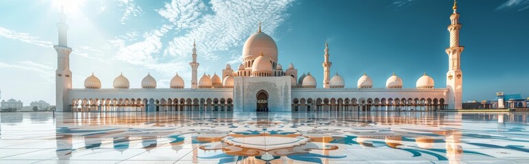 Naklejka premium Sheikh Zayed Grand Mosque: Architectural Marvel in Abu Dhabi