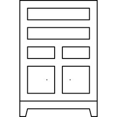 Drawers single icon vector illustration