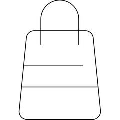 Shopping bag single icon vector illustration