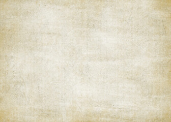 Fototapeta premium Vintage old paper texture with soft beige tone and aging effects. Antique faded parchment background