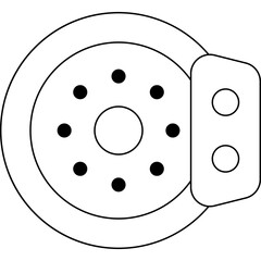 Brakes single icon vector illustration