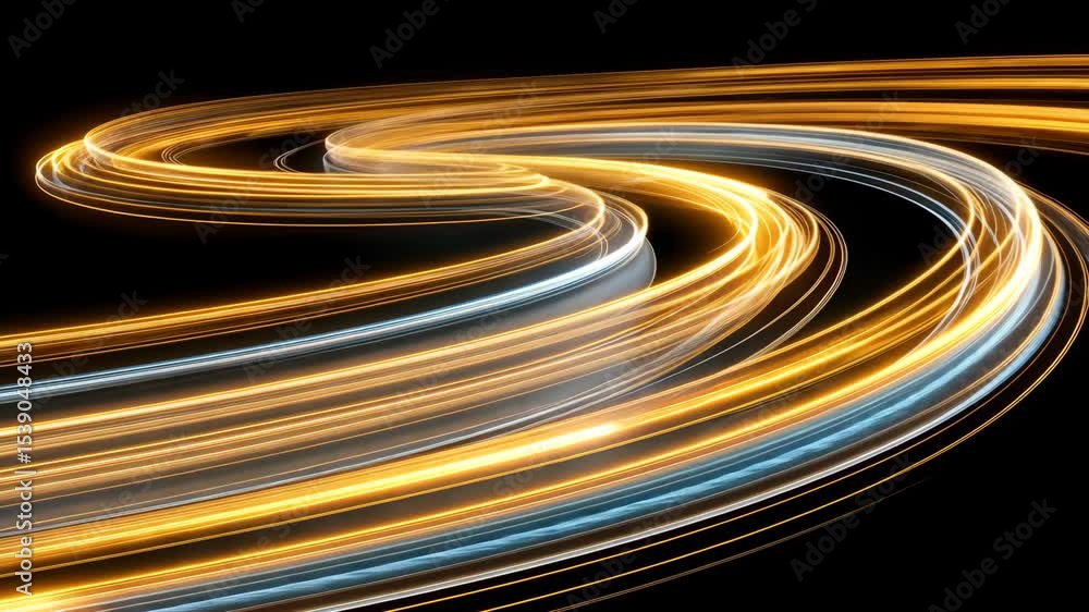 Poster colorful streams of light weave and twist captivatingly, creating mesmerizing patterns that evoke a 
