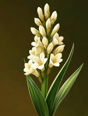 Obraz premium Bulbs Agave amica, formerly Polianthes tuberosa or tuberose isolated