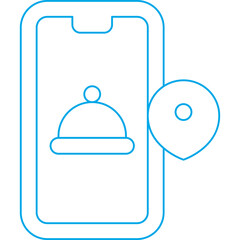 Online cooking single icon vector illustration