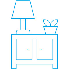 Side table single icon vector illustration