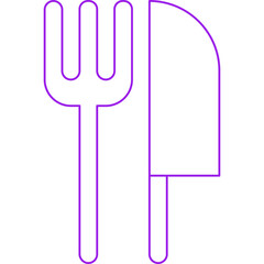 Fork Knife single icon vector illustration