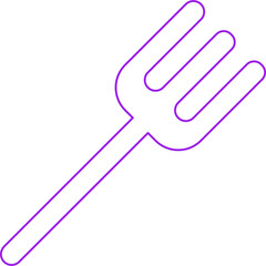 Fork single icon vector illustration