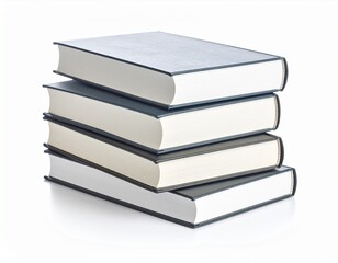  Stack of Four Plain Hardcover Books
