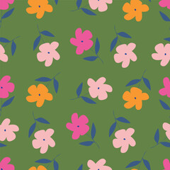 Exotic hand drawn flowers, seamless patterns with floral for fabric, textiles, clothing, wrapping paper, cover, banner, home decor, abstract backgrounds