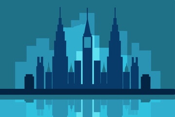 Naklejka premium new york city skyline