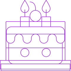 Cake single icon vector illustration