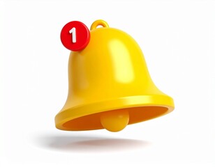Ringing Notification Bell with Exclamation Mark Alert