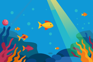 Naklejka premium tropical fish in the aquarium