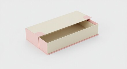 Elegant Light Beige and Pink Gift Box
