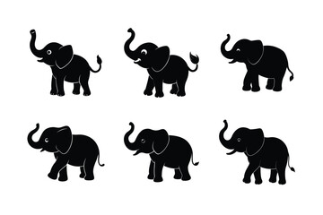 Elephant silhouette design bundle