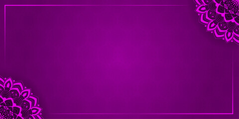 Abstract floral pattern banner design – Creative mandala shape decorative background with gradient line – Modern minimalistic glowing vector for poster art seminar festival business presentation