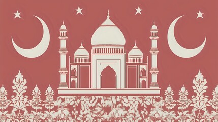 Fototapeta premium Mughal-Inspired Islamic Symbolism