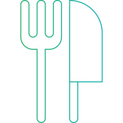 Fork Knife single icon vector illustration