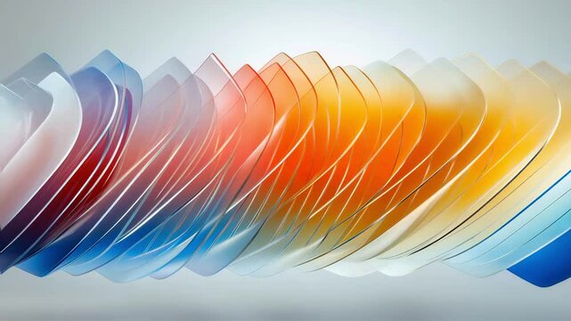 A colorful array of glass pieces arranged in a spiral.The colors are vibrant and the shapes are unique, creating a sense of movement and energy. The image evokes a feeling of creativity