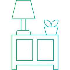 Side table single icon vector illustration