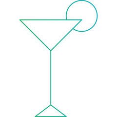 Cocktail single icon vector illustration