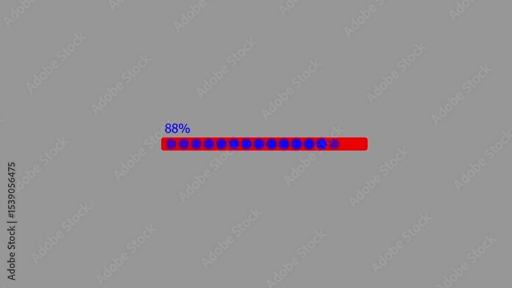 Poster full loading progress bar on white screen interface