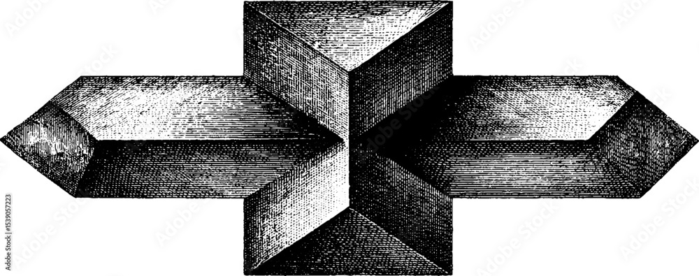 Aufkleber geometric optical cross and checker prism design for abstract art projects